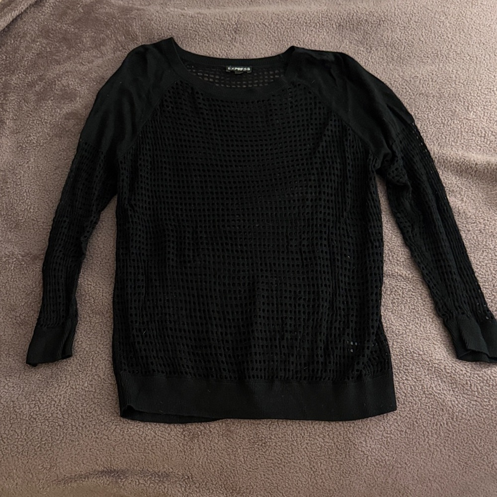 Express Black Knit Top